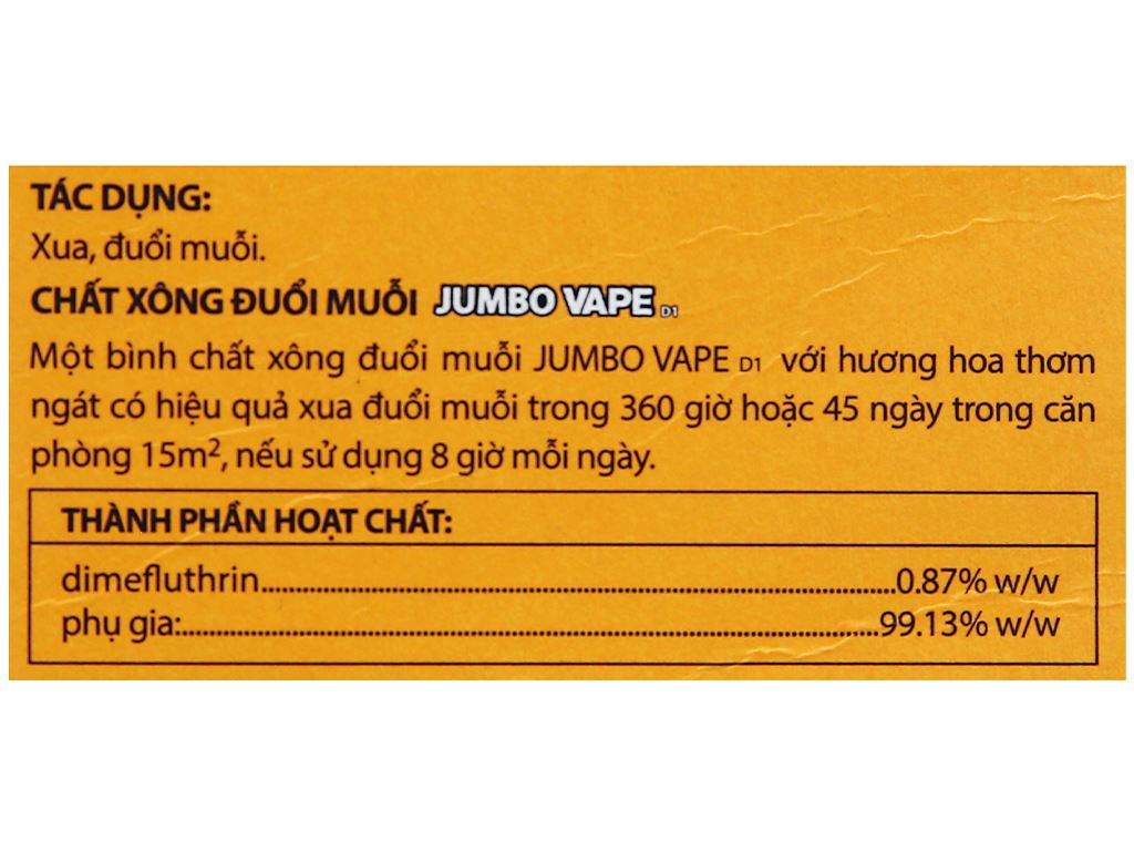 Chất Xông Đuổi Muỗi Jumbo