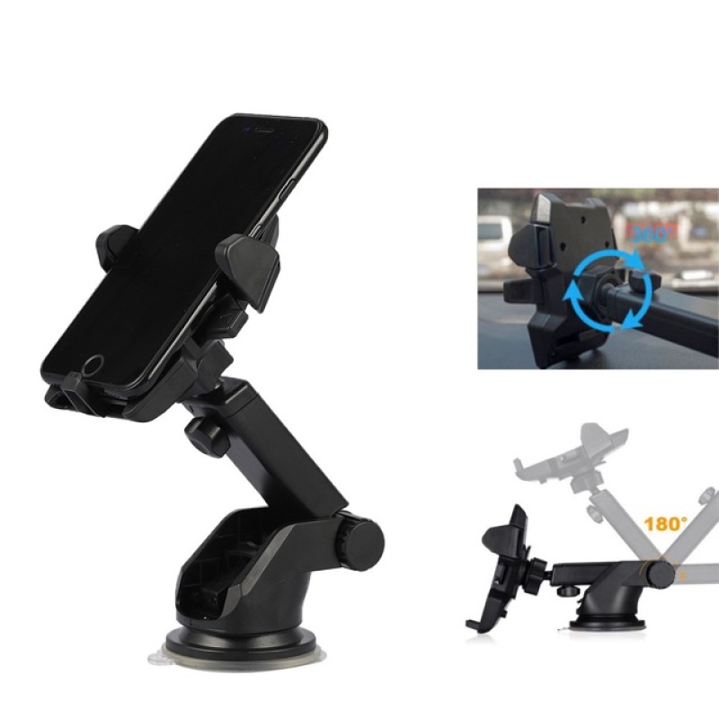 GIÁ ĐỠ KẸP ĐIỆN THOẠI TRÊN XE Ô TÔ XOAY 360 ĐỘ