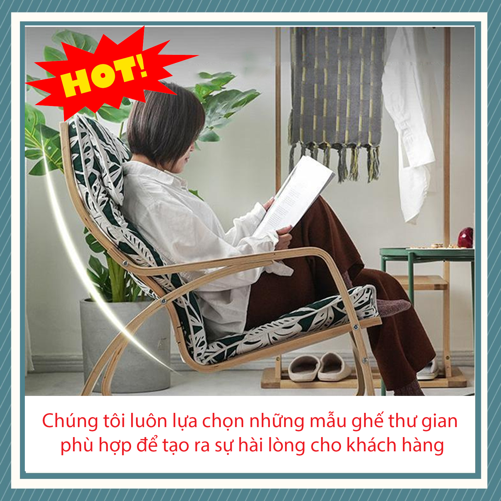 Short Poang leisure chair, tea chair