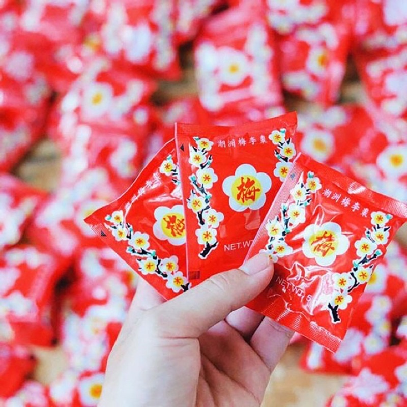 [ HÀNG CHUẨN SIÊU NGON ] Combo 100 gói kẹo xí muội hoa mai Thái Lan (Date mới 12 tháng)