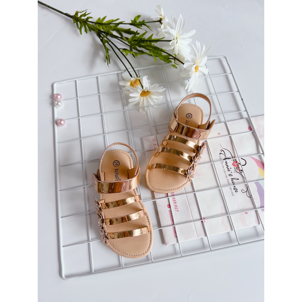 Giày bé gái sandal Annie màu nâu size 16-20cm