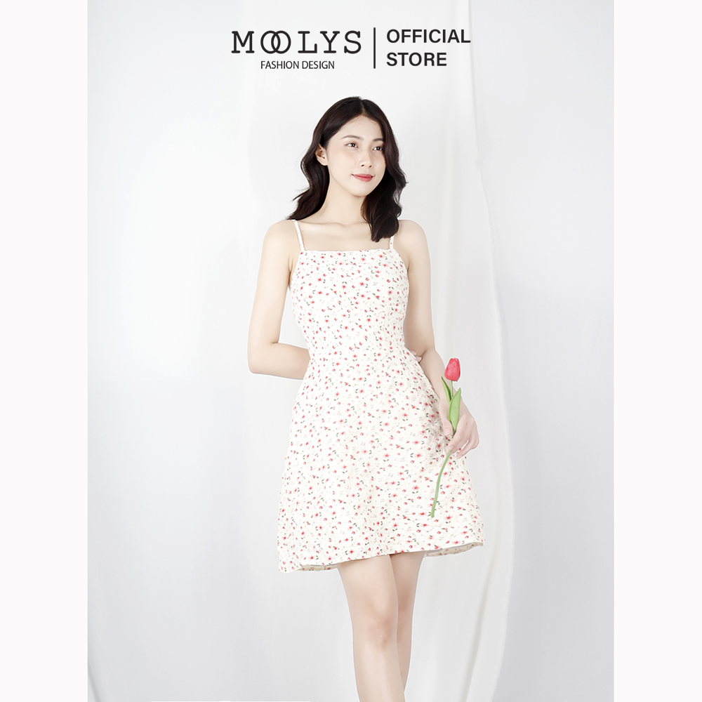 Đầm hai dây mini hoa nhí dễ thương Moolys MD013