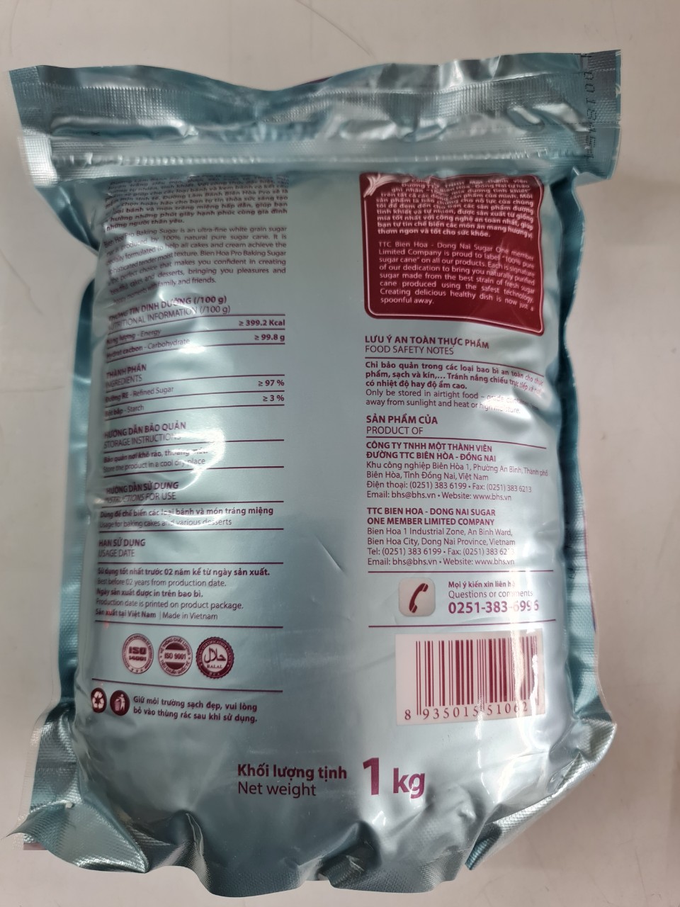 [Gói 1 Kg] ĐƯỜNG XAY LÀM BÁNH [VN] BIÊN HÒA Pro Baking Sugar (halal) (bph-hk)