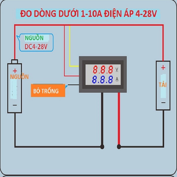 ĐỒNG HỒ ĐO VOL AMPE DC 10A 50A
