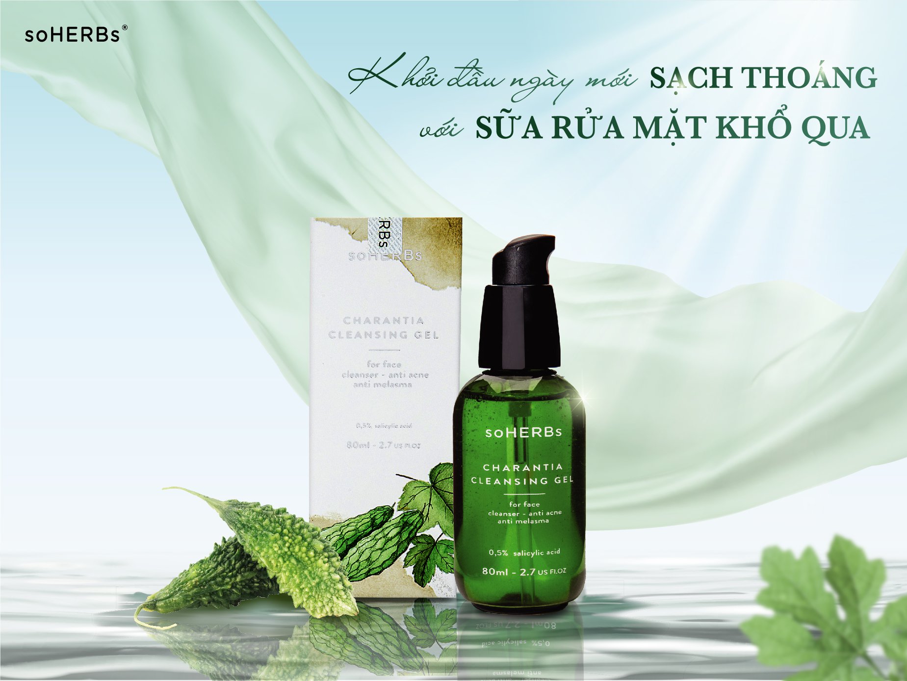 SỮA RỬA MẶT KHỔ QUA SÁNG DA MỜ THÂM MỤN 80ML