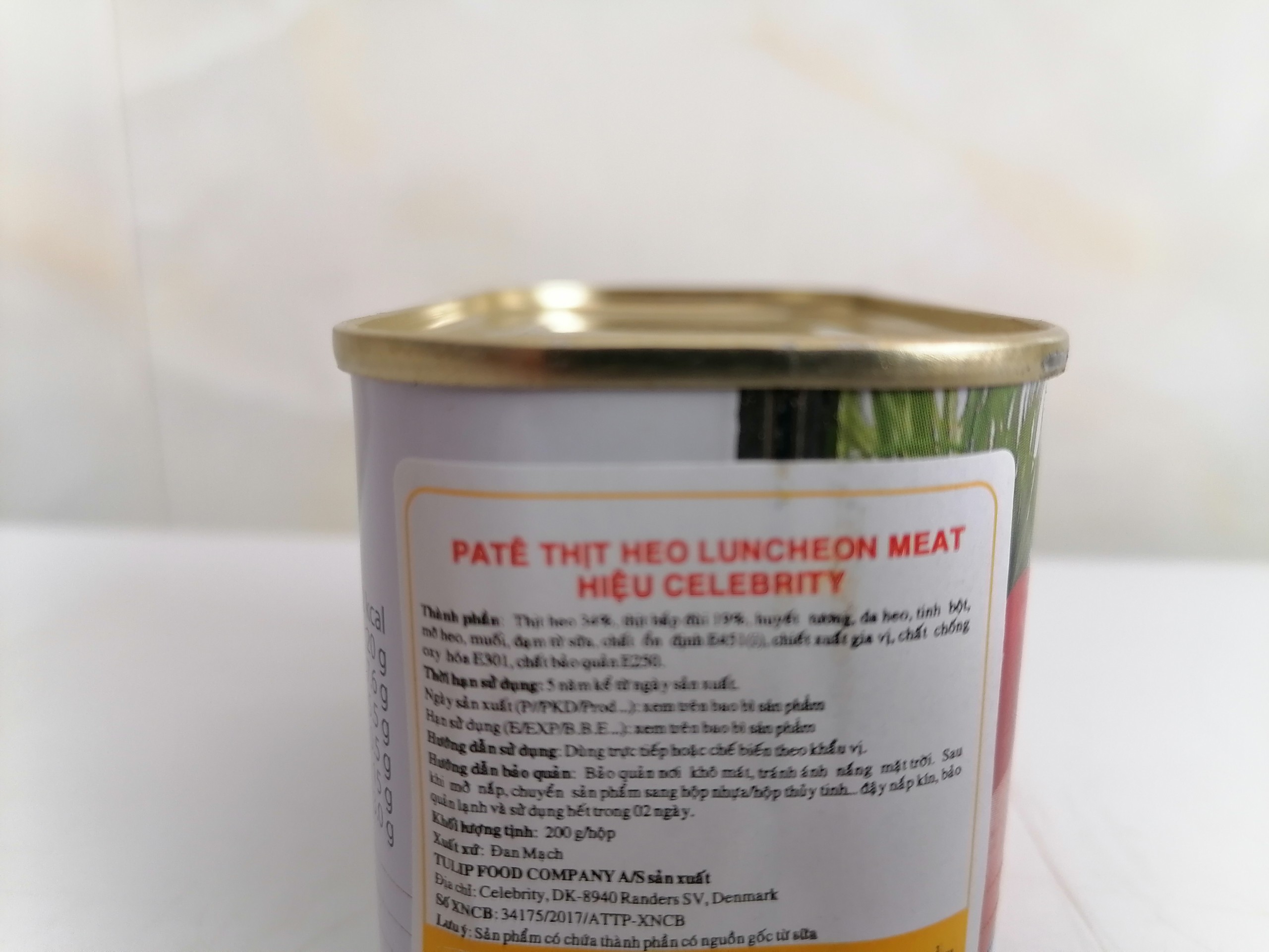 [200g] Patê thịt heo [Denmark] CELEBRITY Danish Pork Luncheon Meat (tgc-hk)