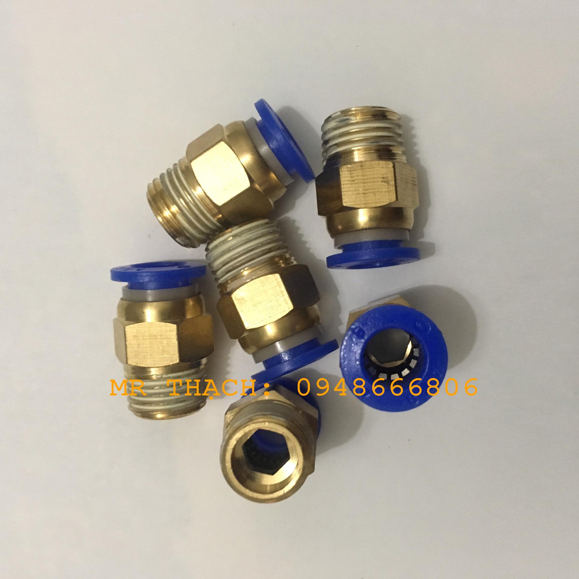 Cút nối thẳng ống phi 8 cho dây hơi PC8 số lượng 10
