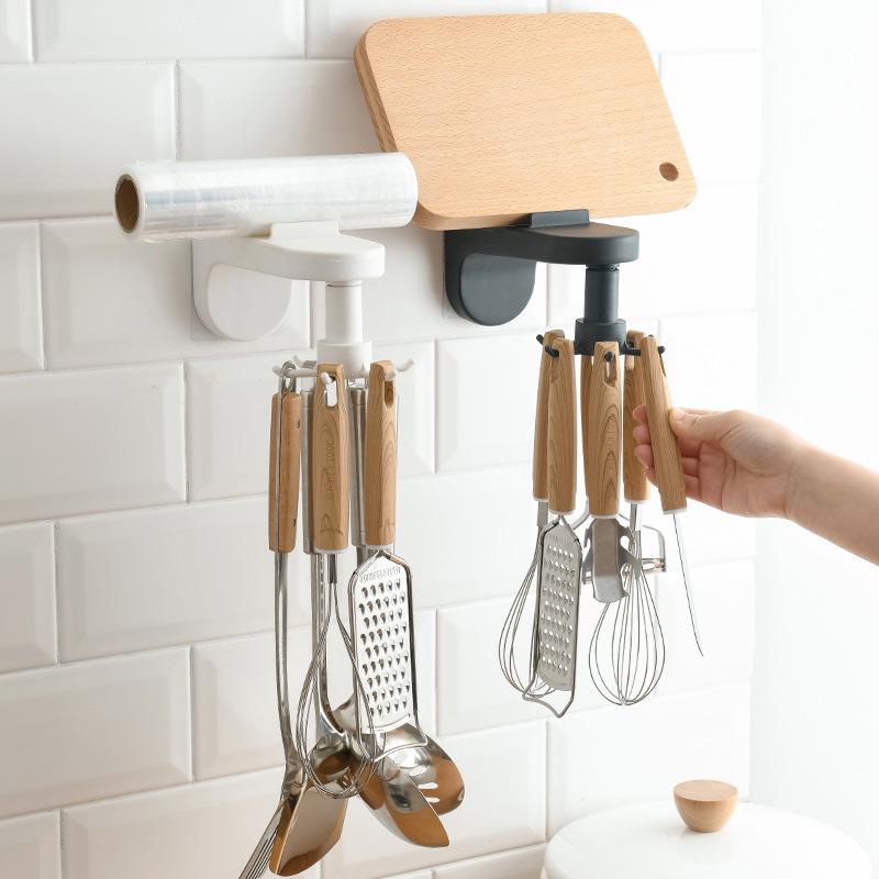 Móc Dán Tường Treo Đồ Nhà Bếp 6 Móc Siêu Chắc