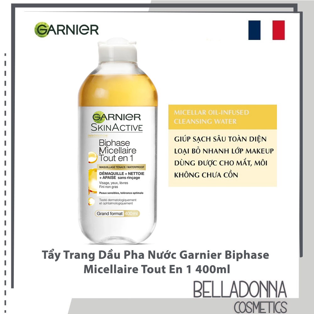 [HCM] Tẩy Trang Dầu Pha Nước Garnier Biphase Micellaire 400ml