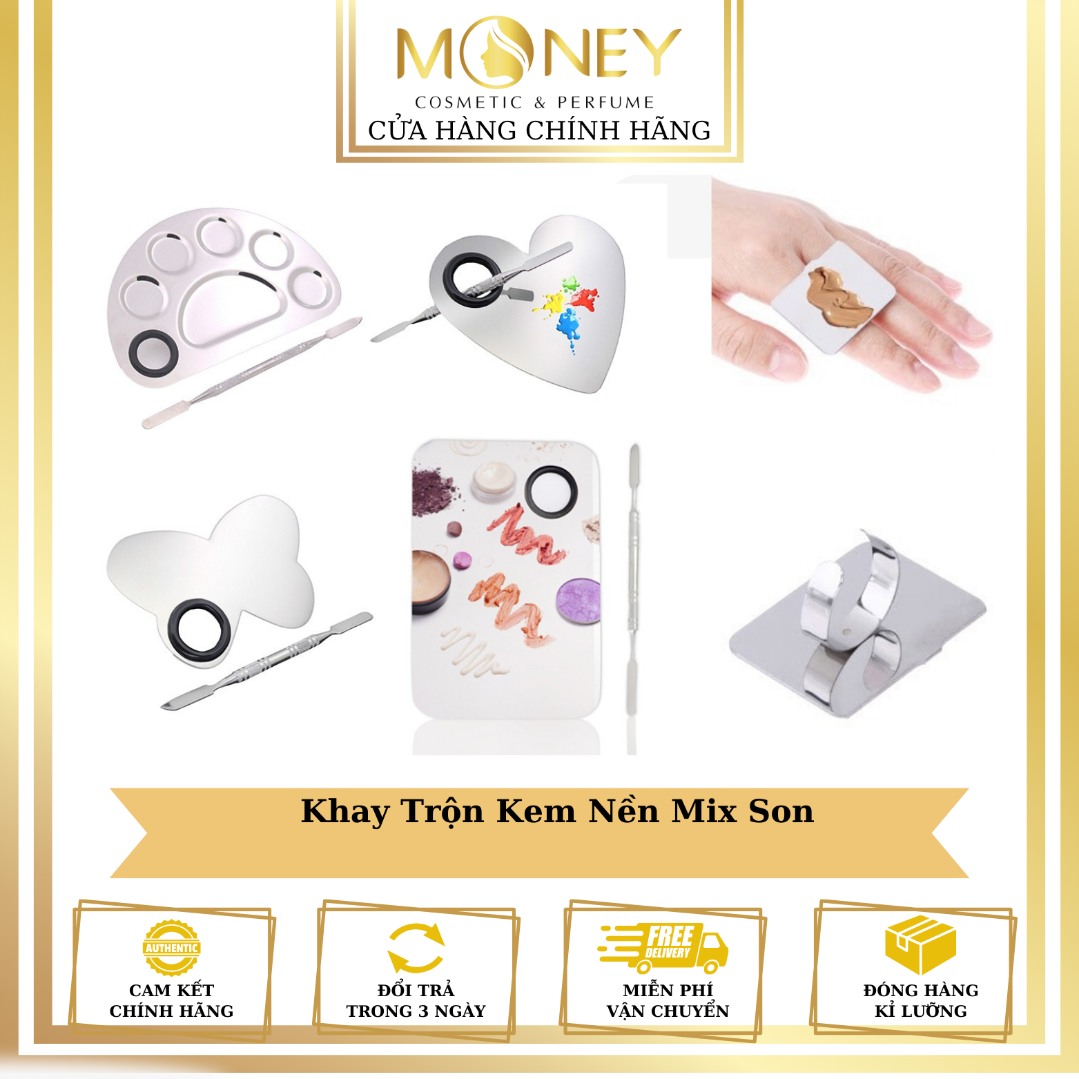 Khay Trộn Mix Kem Nền Pha Son Đa Năng