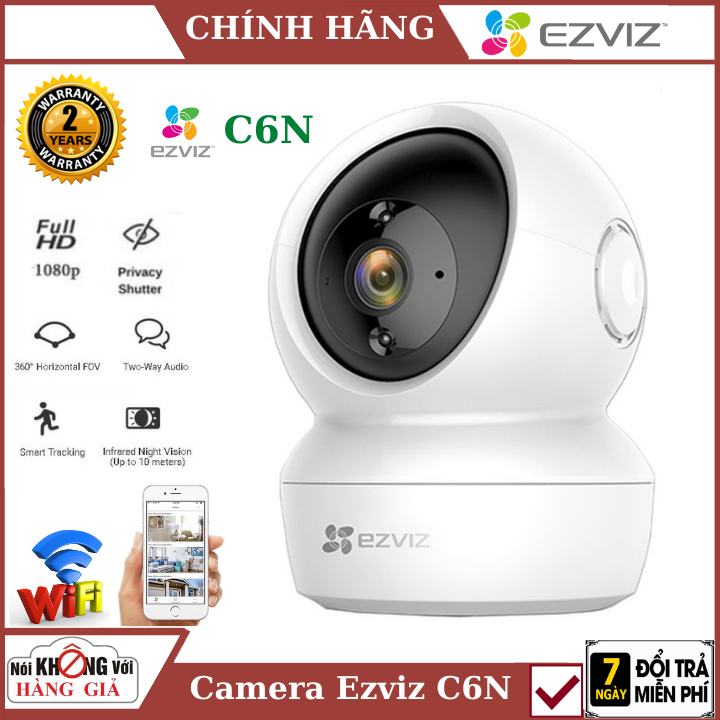 , Camera IP Wifi Quay 360° EZVIZ C6N 2MP, cảm biến chuyển động , đàm thoại 2 chiều - camera an ninh , camera giam sát , camera ip , camera mii , camera không dây, camera xoay 360
