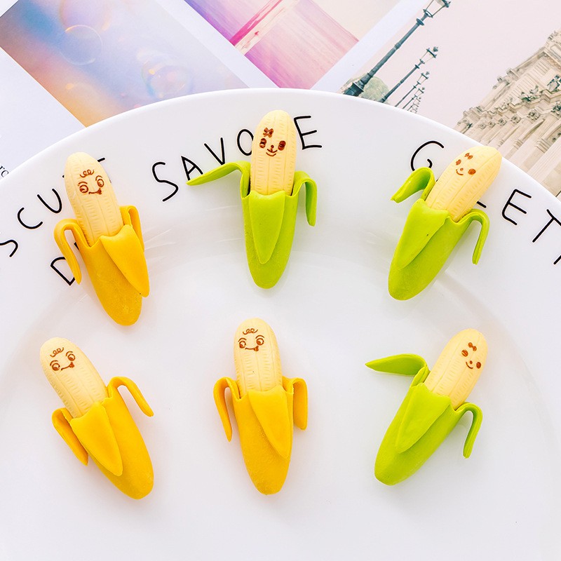 Tẩy gôm quả chuối dễ thương (giao ngẫu nhiên màu)