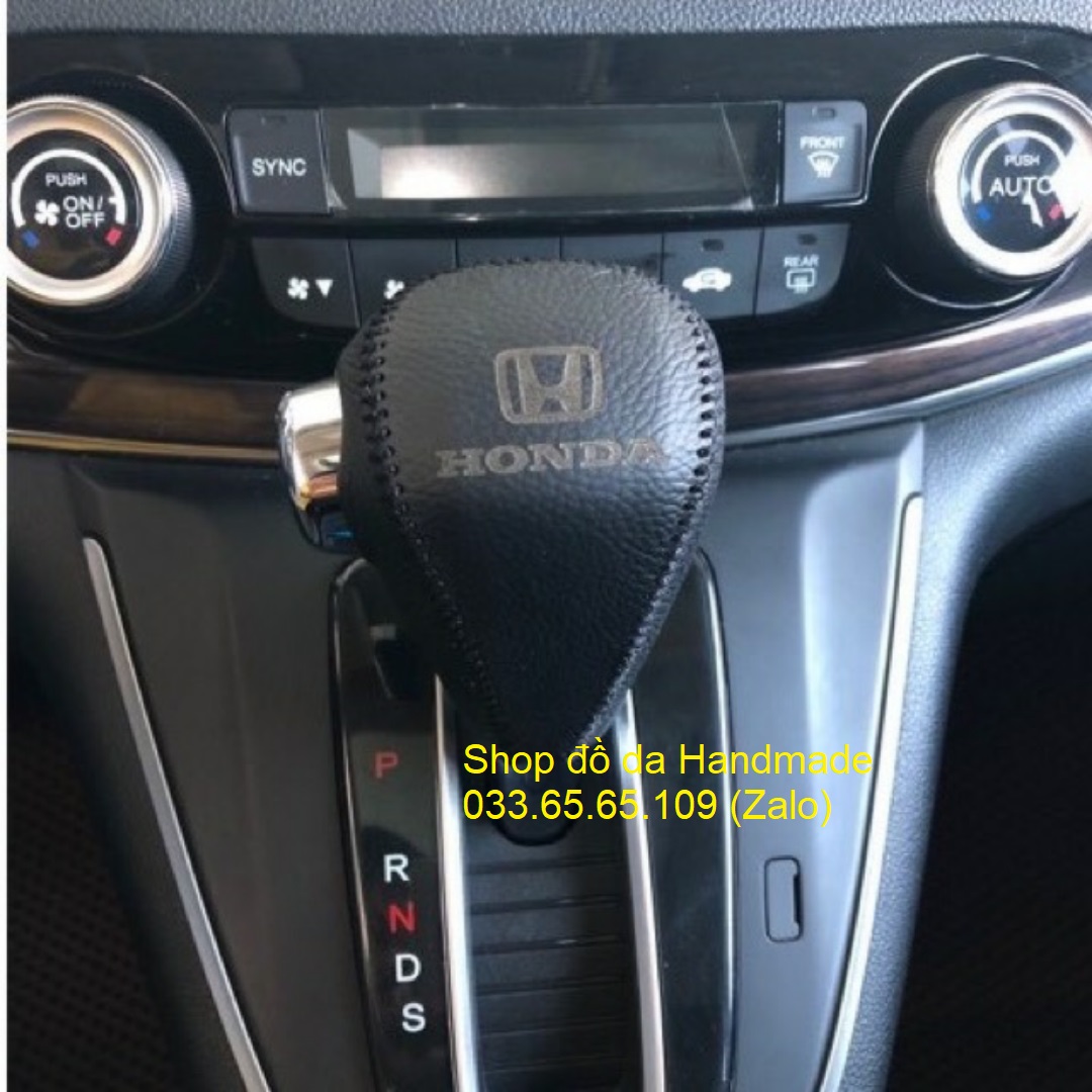 Bọc cần số xe Honda CRV bằng da thật