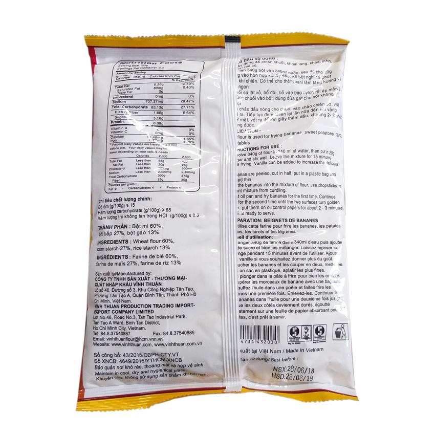 Bột chiên chuối Vĩnh Thuận 340g