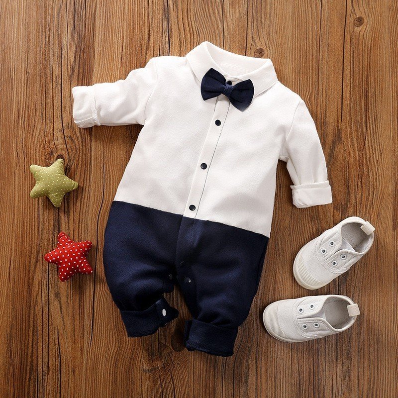 Bộ Body quần áo trẻ em dài tay Công Tử thu Đông cotton cho Bé Gái Bé Trai từ 0-12 tháng tuổi