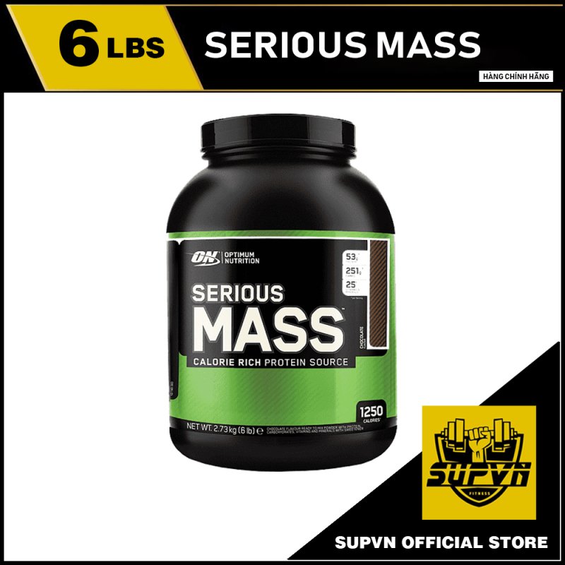 Serious Mass 6lbs - 2.7kg Sữa tăng cân tăng cơ giàu dinh dưỡng dành cho người gầy - Optimum Nutrition Serious Mass Weight Gainer Protein Powder cao cấp
