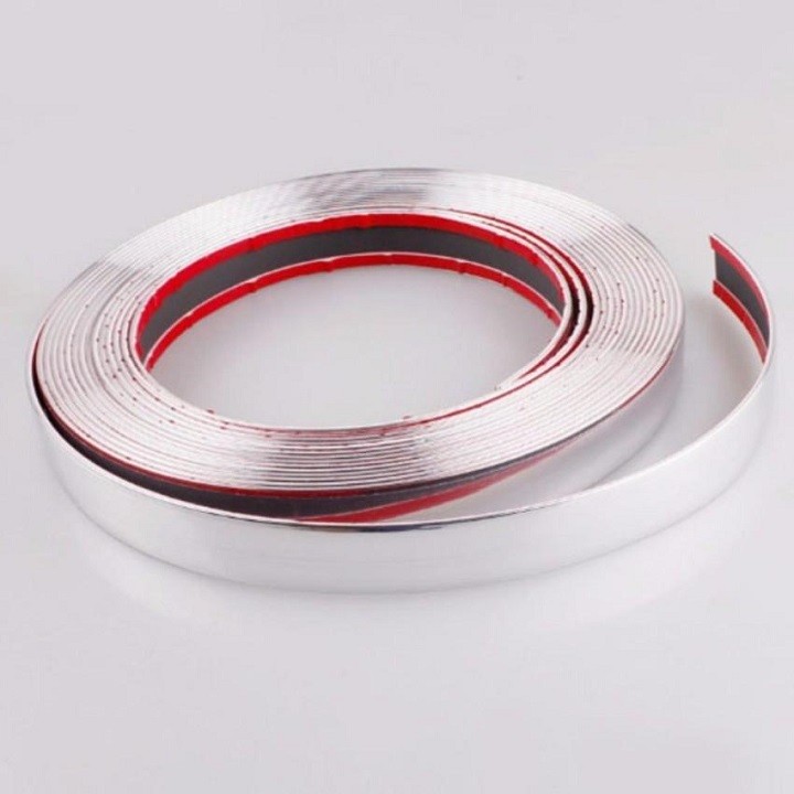 Nẹp viền chân kính ô tô, xe hơi mạ crom 25mm
