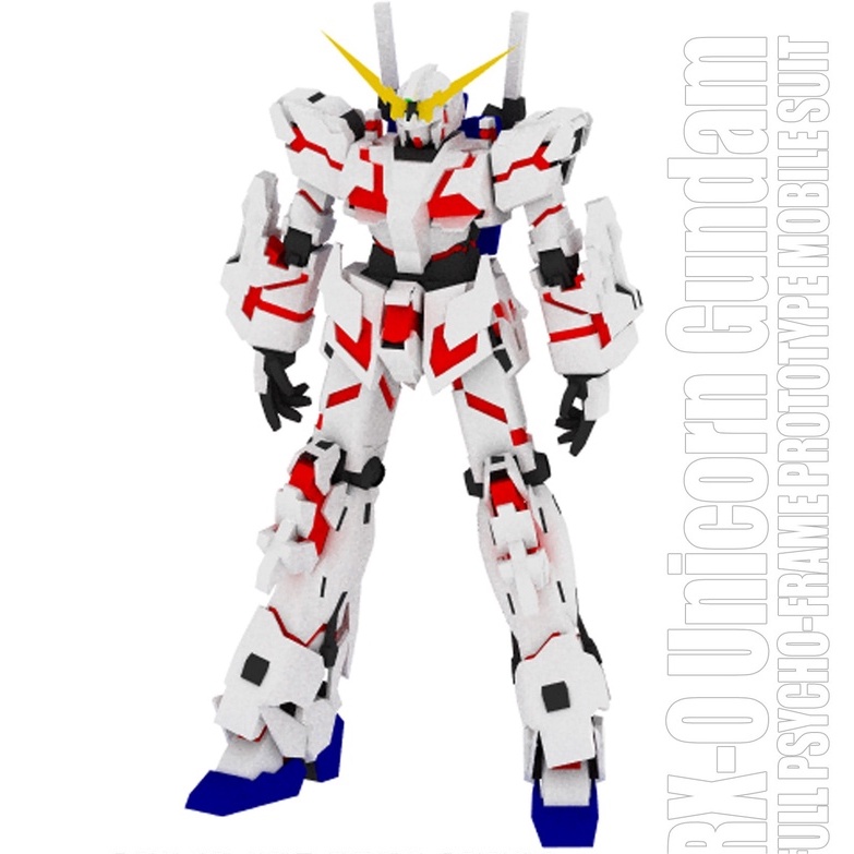 Mô hình giấy Gundam RX-0 Unicorn Full Armor