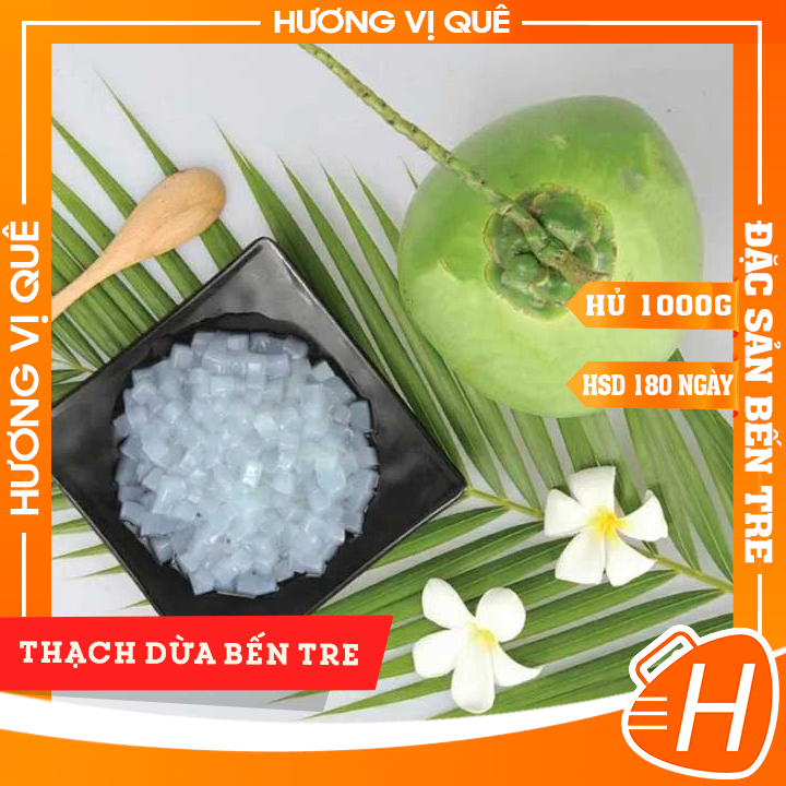 Thạch Dừa Bến Tre - Hủ 1000g - Đặc Sản Bến Tre
