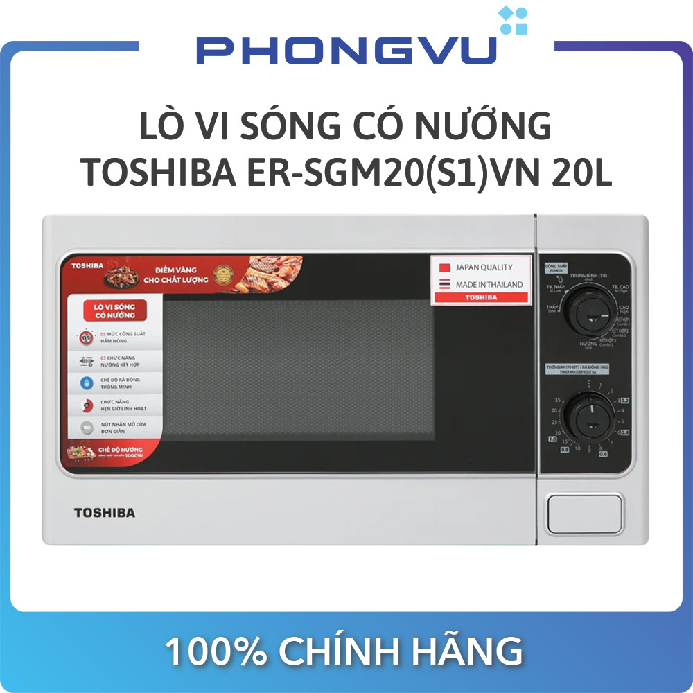 Microwave Oven with Grill ToshibaER-SGM20 VN 20 liter-warranty 12 months