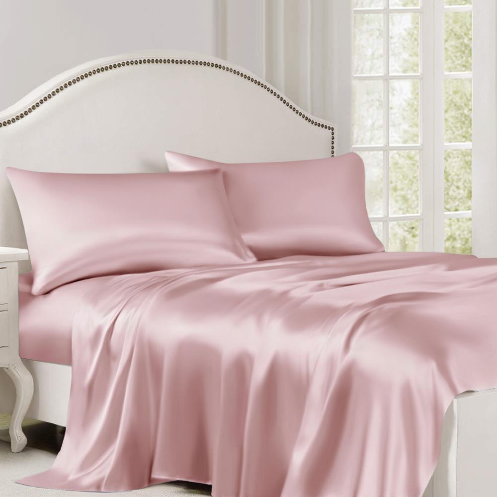 GA - DRAP GIƯỜNG LẺ PHI LỤA HỒNG PHẤN LAN BEDDING