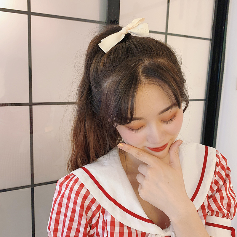 [HCM]Cột tóc nơ satin mini tiểu thư - Dây buộc tóc nơ - NHShop
