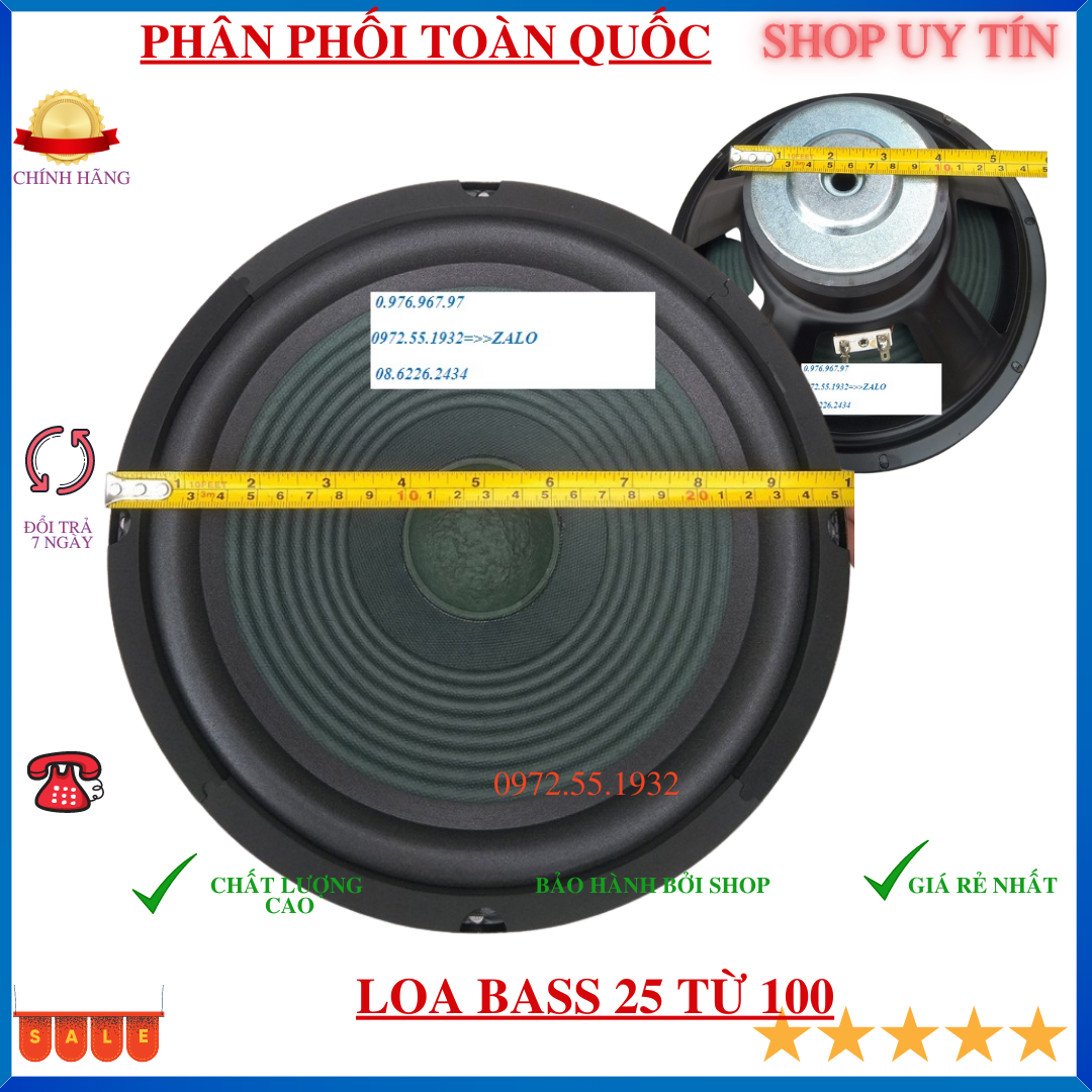 Loa bass 25 gân sóng - bass cực hay - giá 1 chiếc