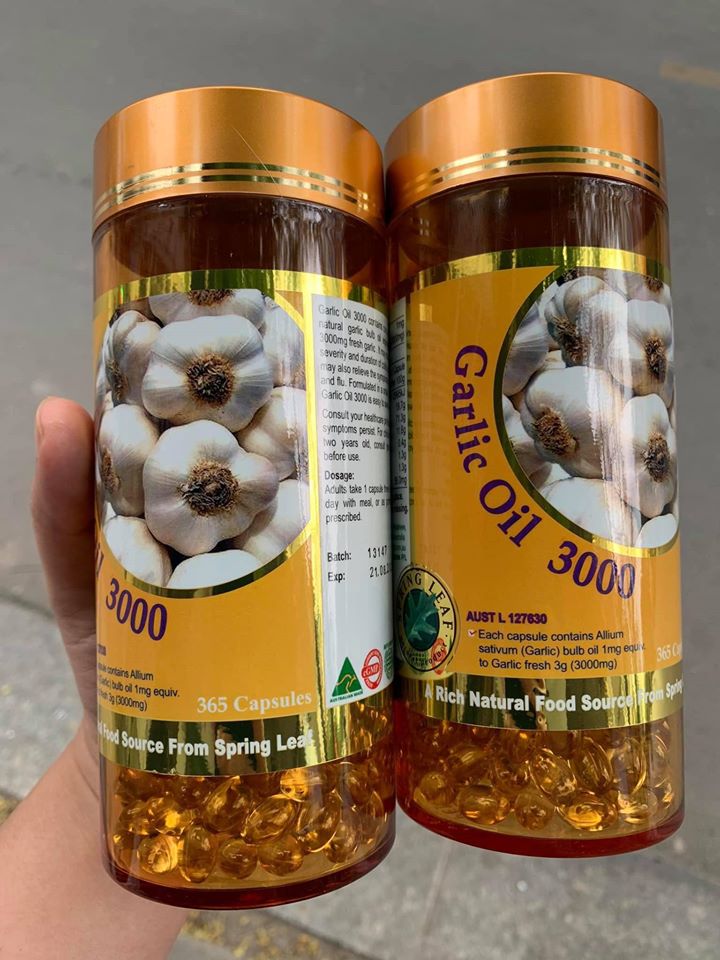 Tinh dầu tỏi garlic oil 3000 úc 365 viên