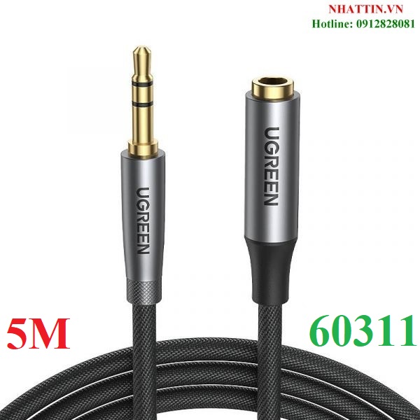 Cáp nối dài âm thanh aux 3.5mm 5m ugreen 60311 cao cấp