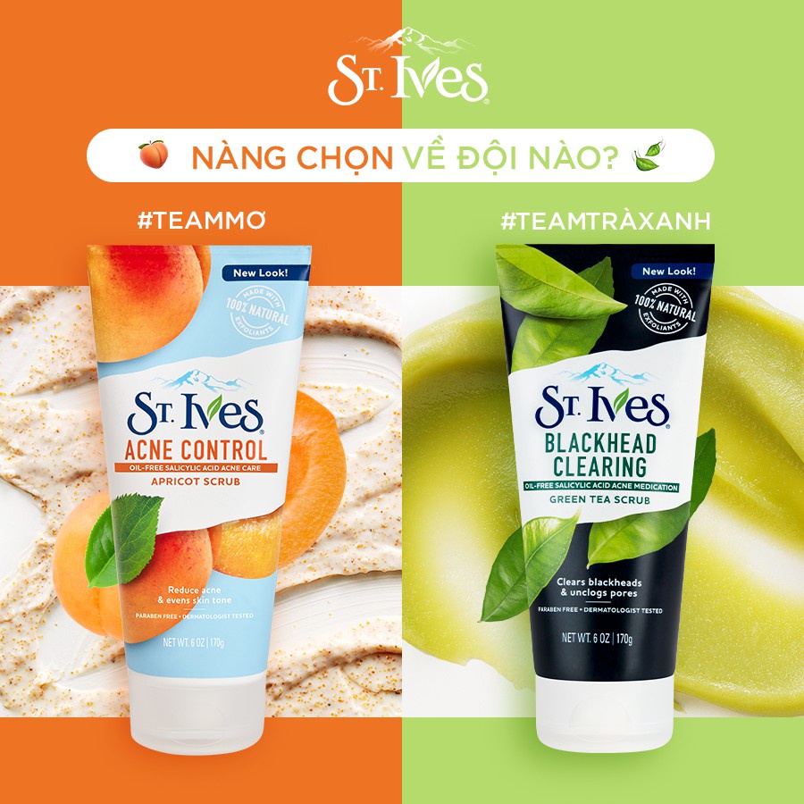 Sữa Rửa Mặt St.Ives Tẩy Tế Bào Chết 170G