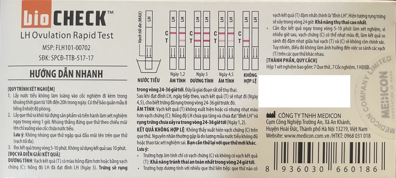 Biocheck Lh Ovulation Rapid Test