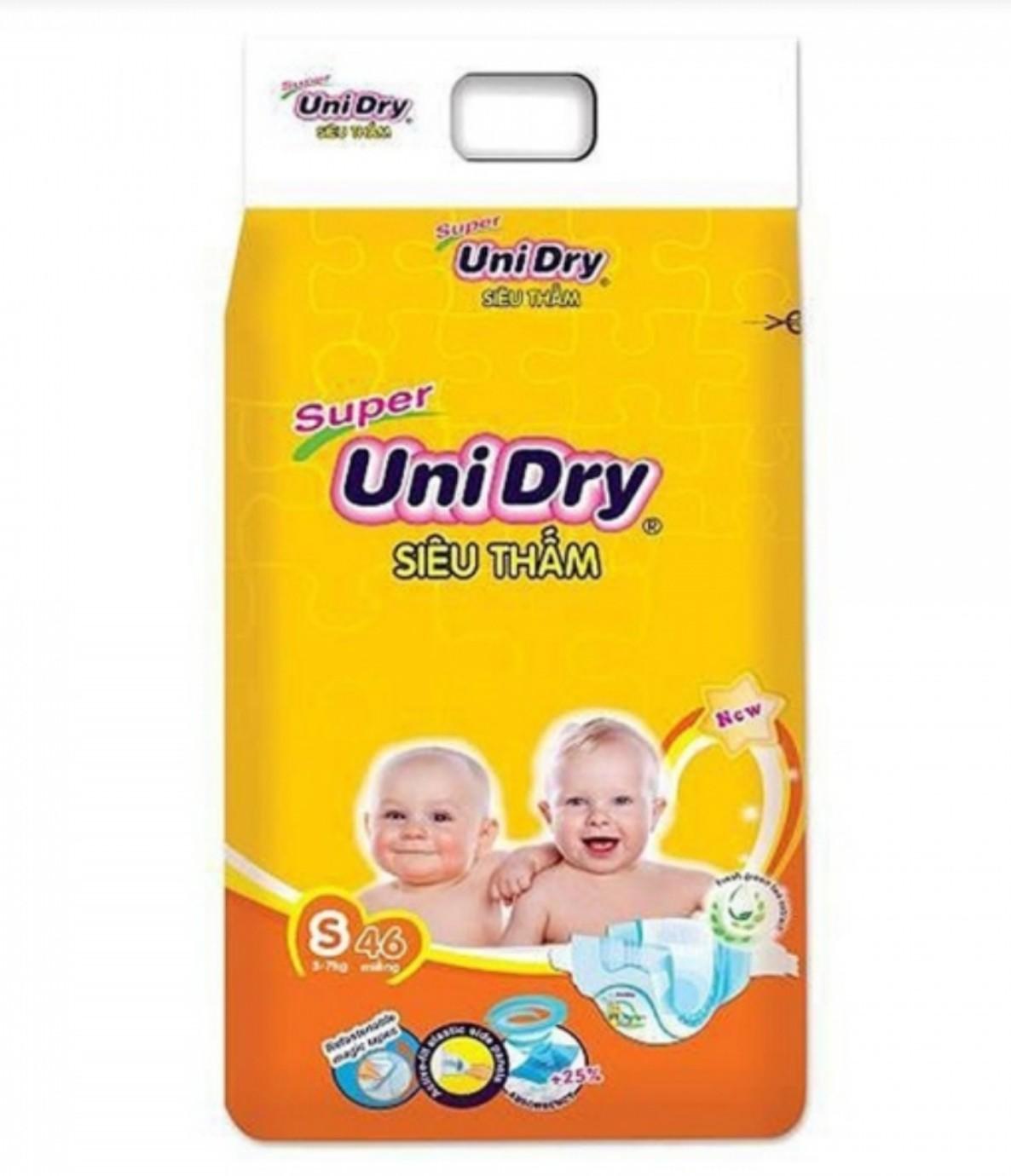 Tã dán  UNIDRY mẫu mới size S48, M42, L38, XL34 miếng