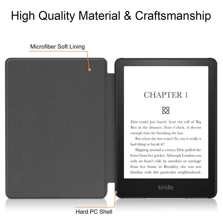 Bao Da Cover Kindle Basic 2022/Basic 2024 (Kindle 11th) Model C2V2L3, Case Trơn/Hoạ Tiết