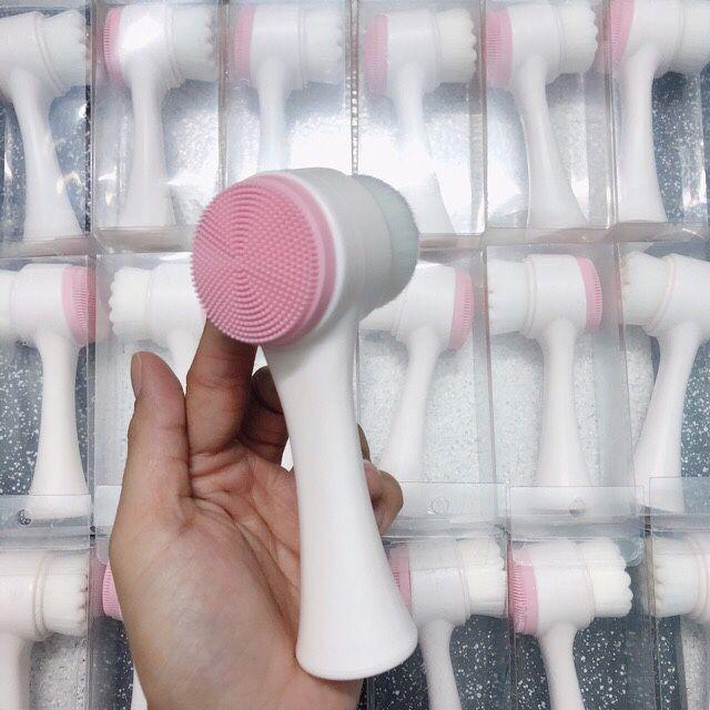 Cọ Massage Silicon Rửa Mặt 2 Đầu