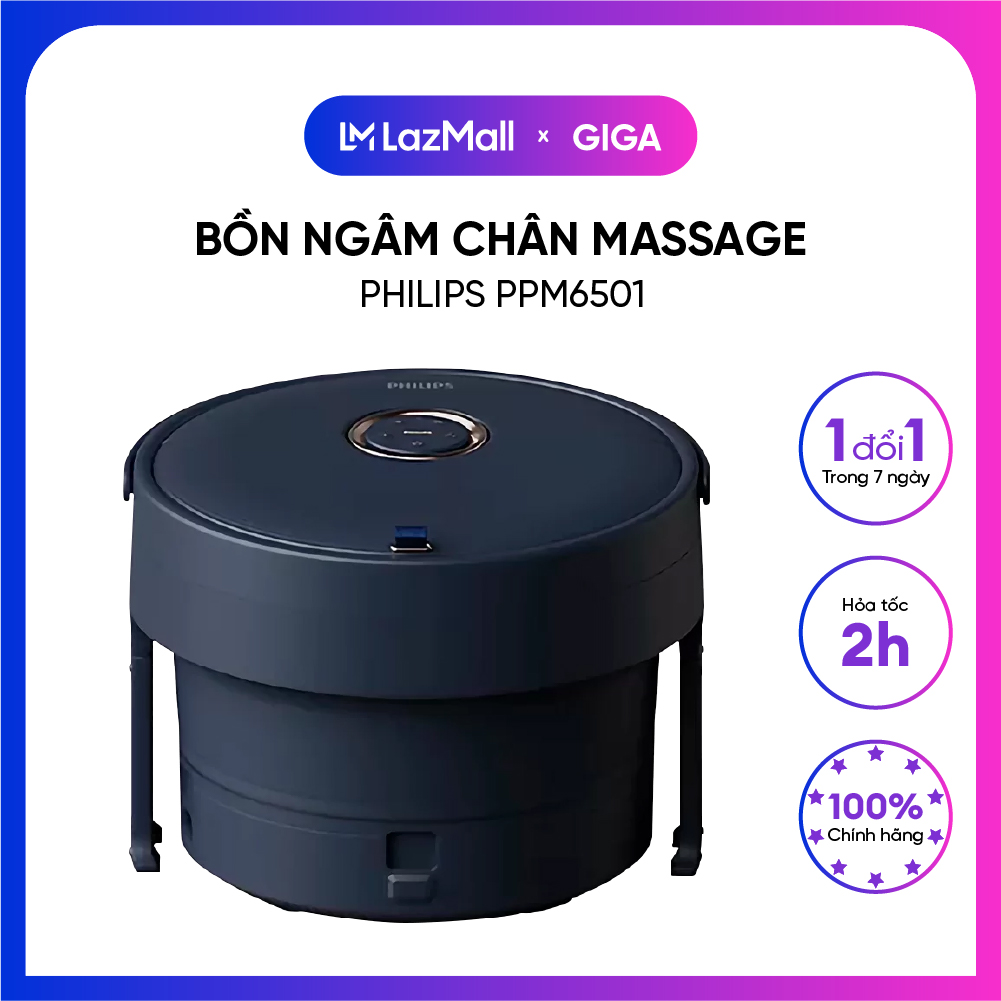 [ Hỏa tốc HN - HCM ]  Bồn ngâm chân massage Philips PPM6501