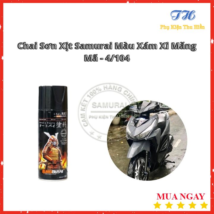 Sơn Xịt Samurai Màu Xám Xi Măng - Mã 4/104