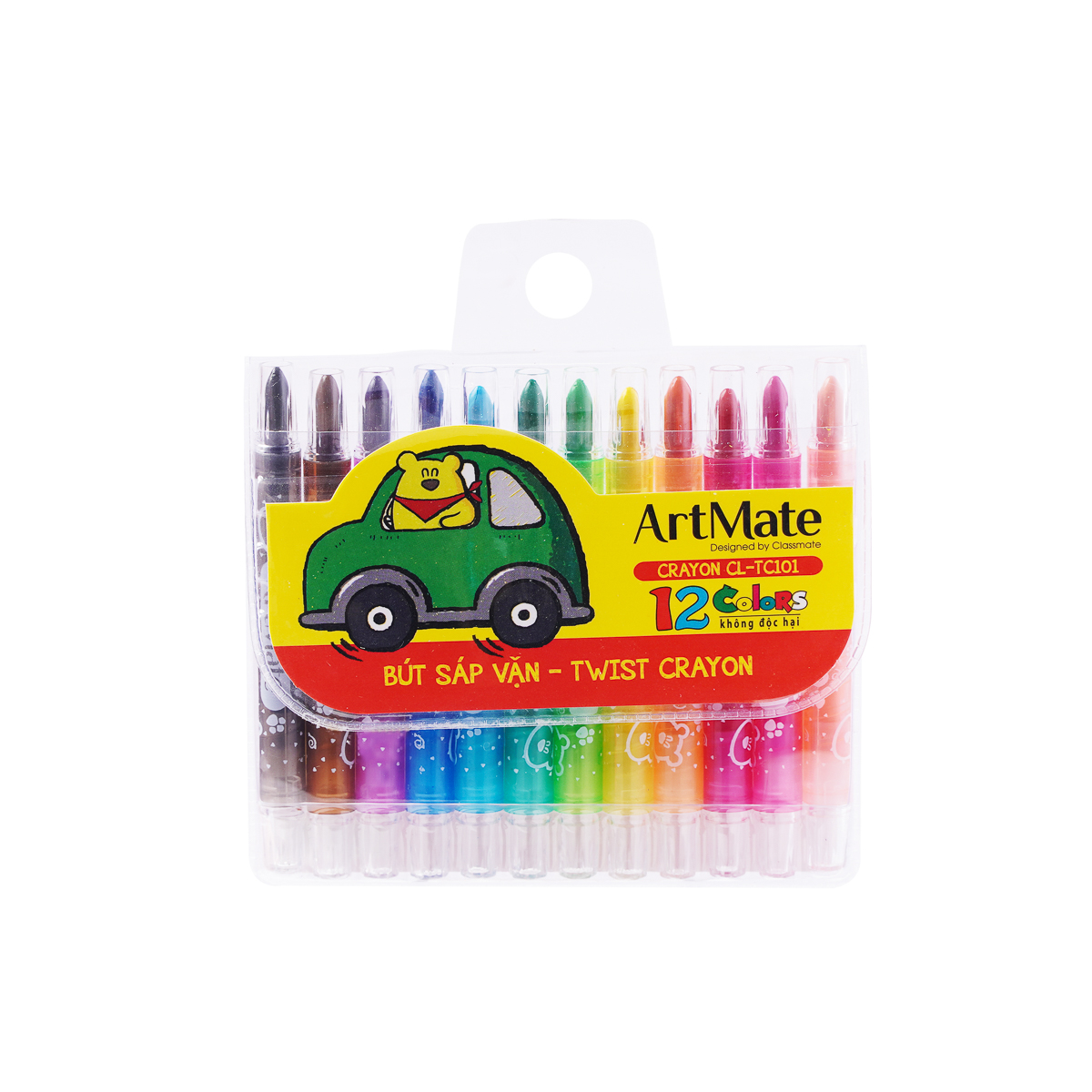 Bút Màu Sáp Vặn Cho Bé CLASSMATE 12/18/24 Chiếc Màu Sắc Chuẩn, Tươi Sáng, Bám Giấy Tốt Dùng Tập Tô CL-TC101/102/103