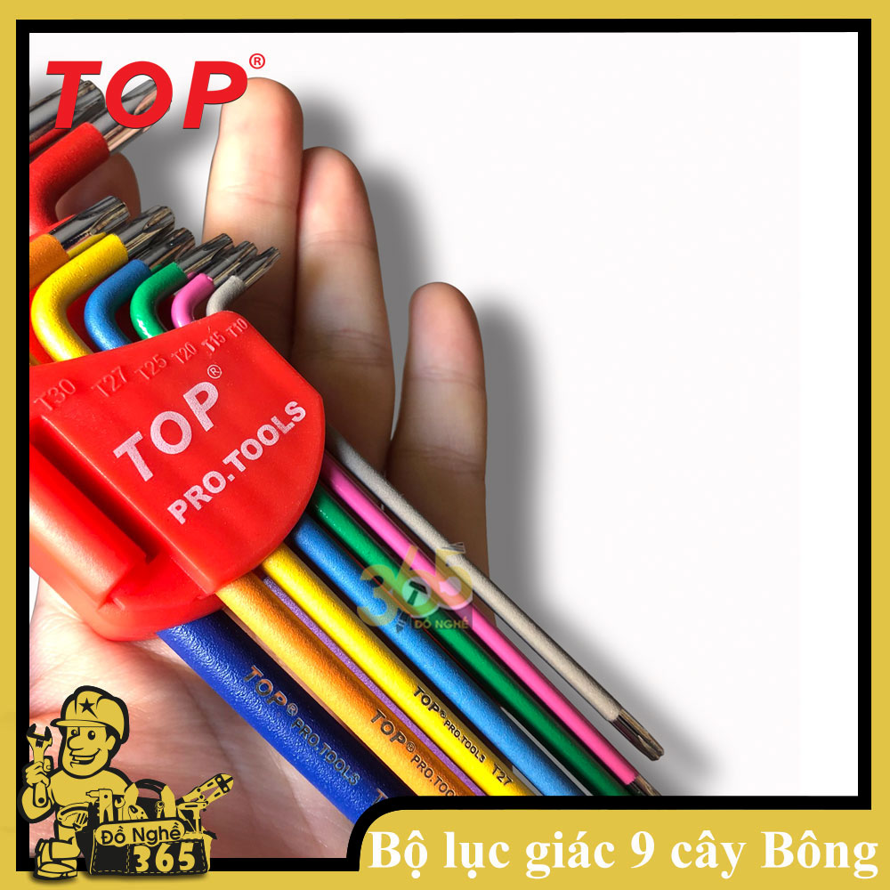 Bộ lục giác 9 cây bông ( Hoa Thị ) màu TOP