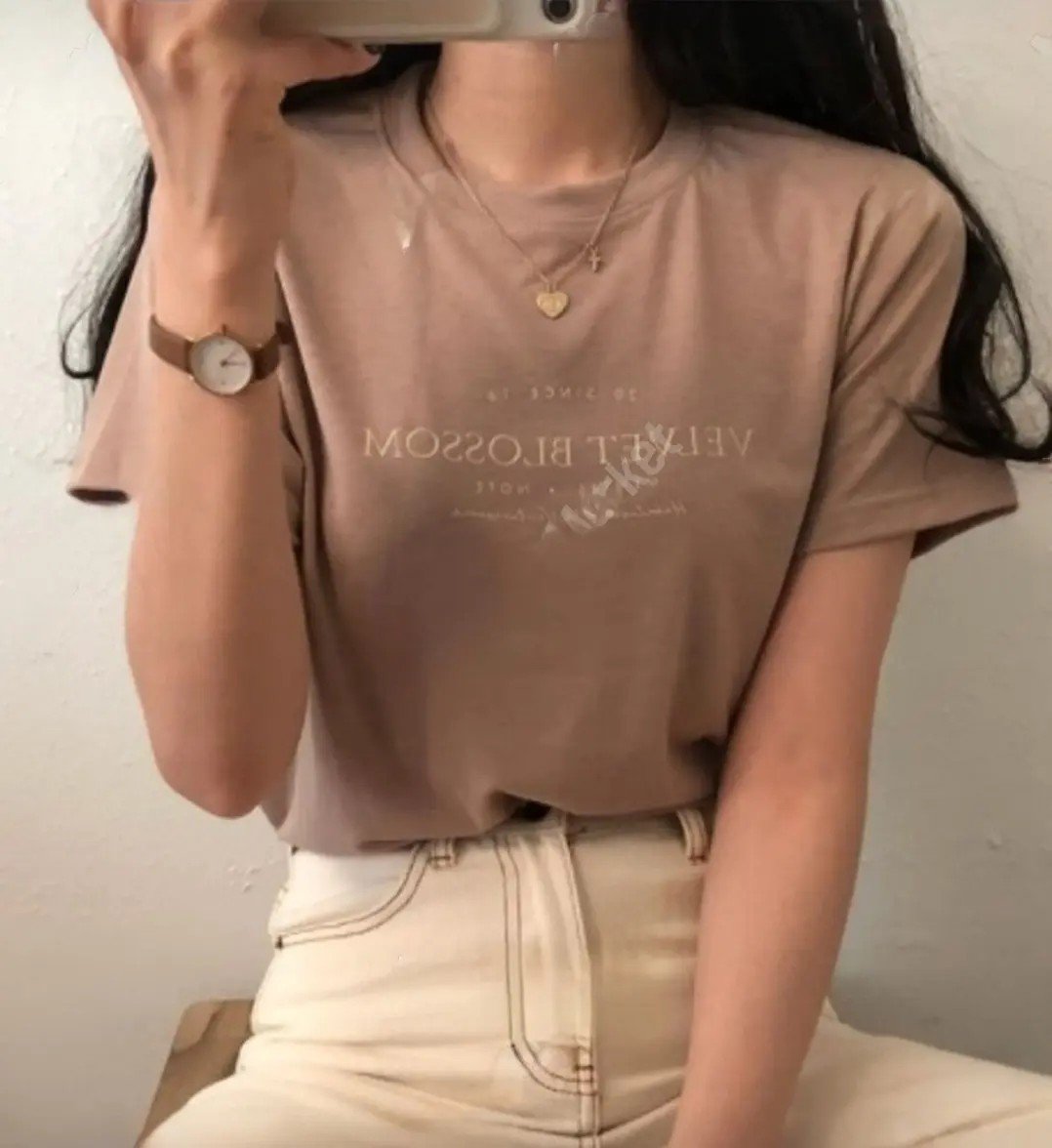[ogniM Seoul] Áo thun mềm mại blossom phong cách Hàn Quốc (Made in Korea)