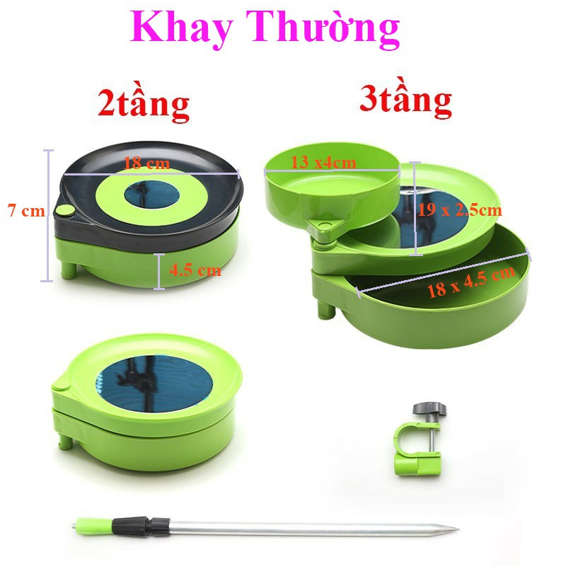 Khay Đựng Mồi Dùng Câu Đài Câu Đơn Cực Tiện Lợi