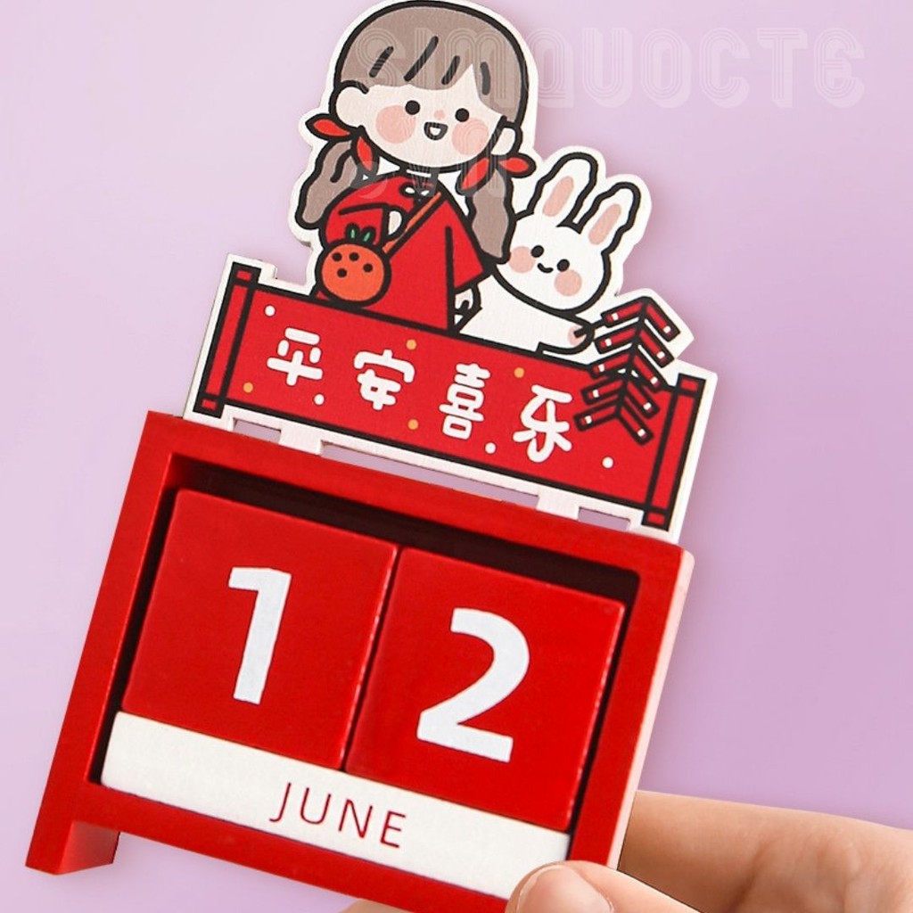 Lịch gỗ để bàn sáng tạo dễ thương