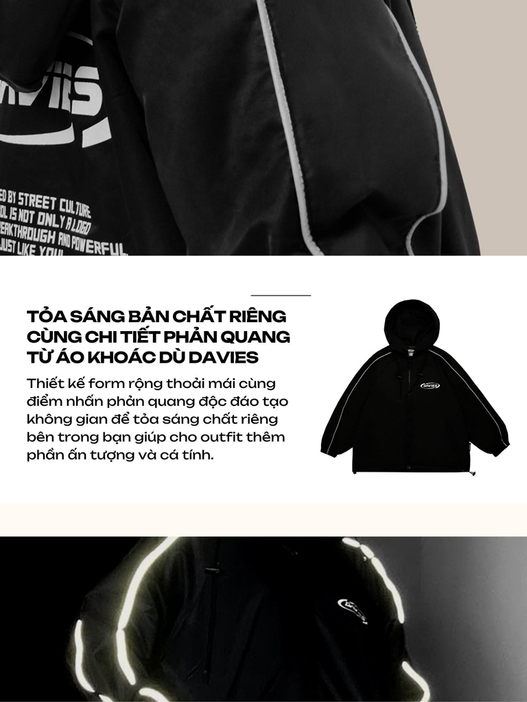 Áo khoác Davies nam nữ DSW Reflect Track Jacket - White