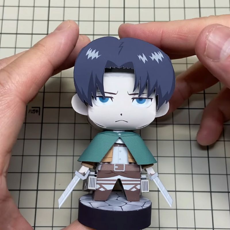 Mô hình giấy anime  (ATTACK ON TITAN) chibi Levi Ackerman