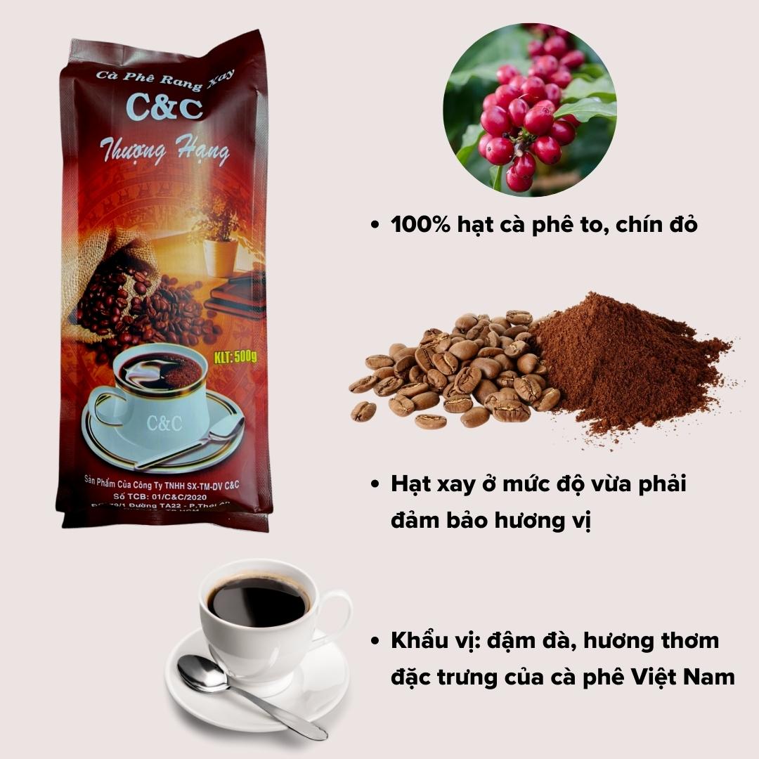 Cà phê rang xay thượng hạng bịch đại 500gram - BINZINSON