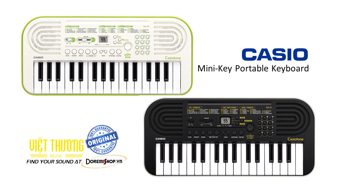Đàn Keyboard Organ mini dành cho trẻ em CASIO SA-50 SA-51