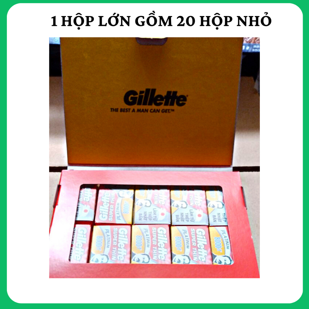 Lưỡi lam Gillette hộp 100 lưỡi hàng Cty