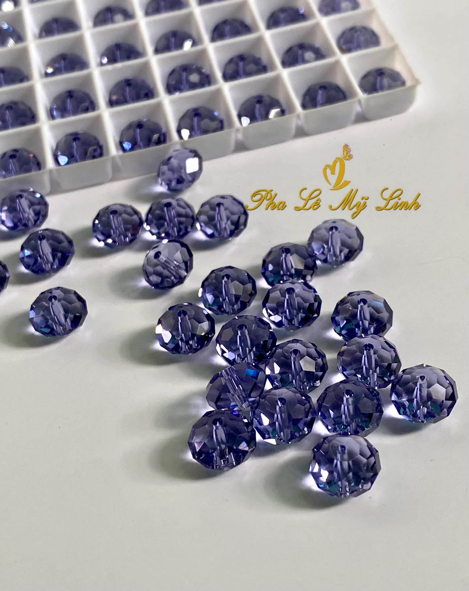 5 viên pha lê Swarovski 8mm kiểu bánh cam