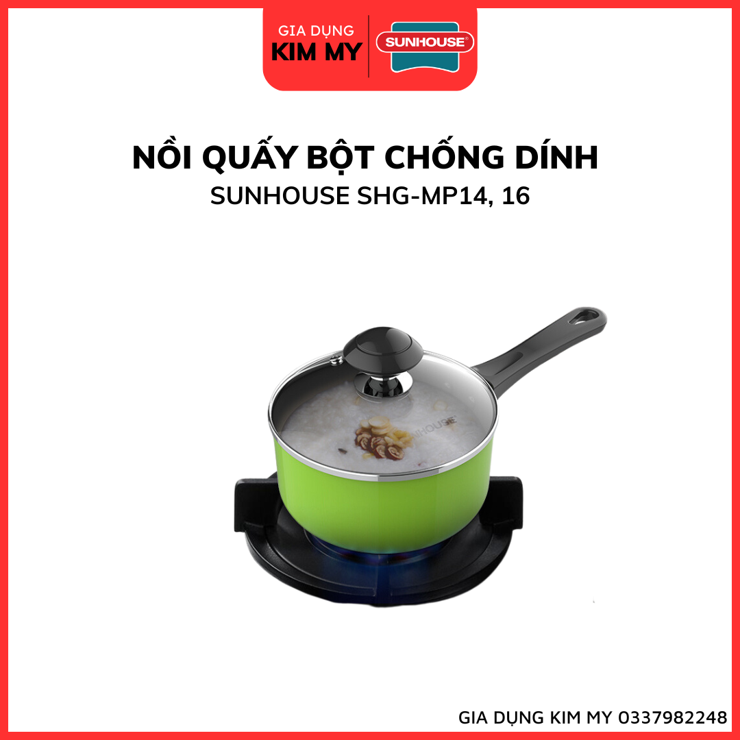 Nồi quấy bột chống dính sunhouse shg-mp14, 16