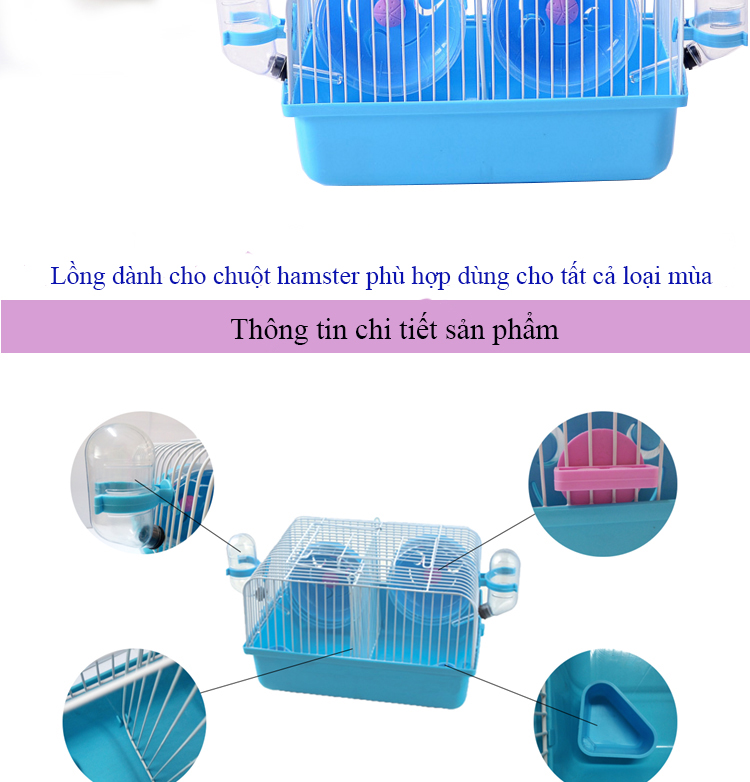 Lồng nuôi chuột hamster ngăn đôi rẻ đẹp🐹 [GIẢM GIÁ CỰC SỐC]🐹