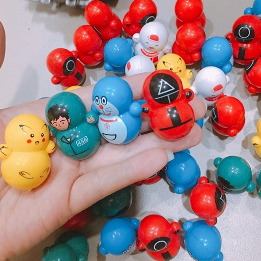 Lật đật mini squid game, doreamon, lật đật đồ chơi cho chó mèo